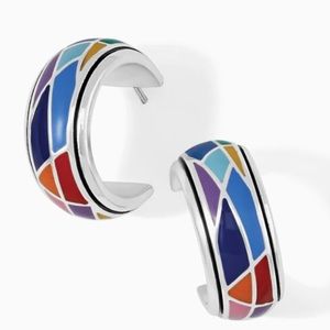 Brighton NWT Colormax hoops Silver enamel